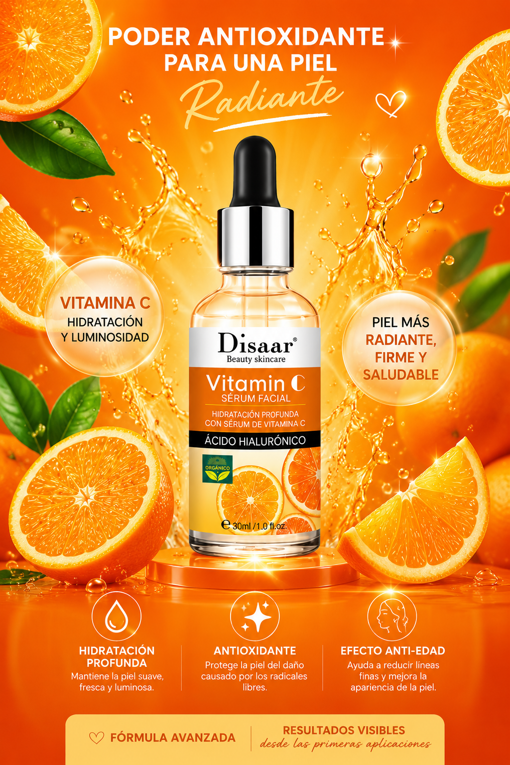 SERUM VITAMINA C CON ACIDO HIALURONICO